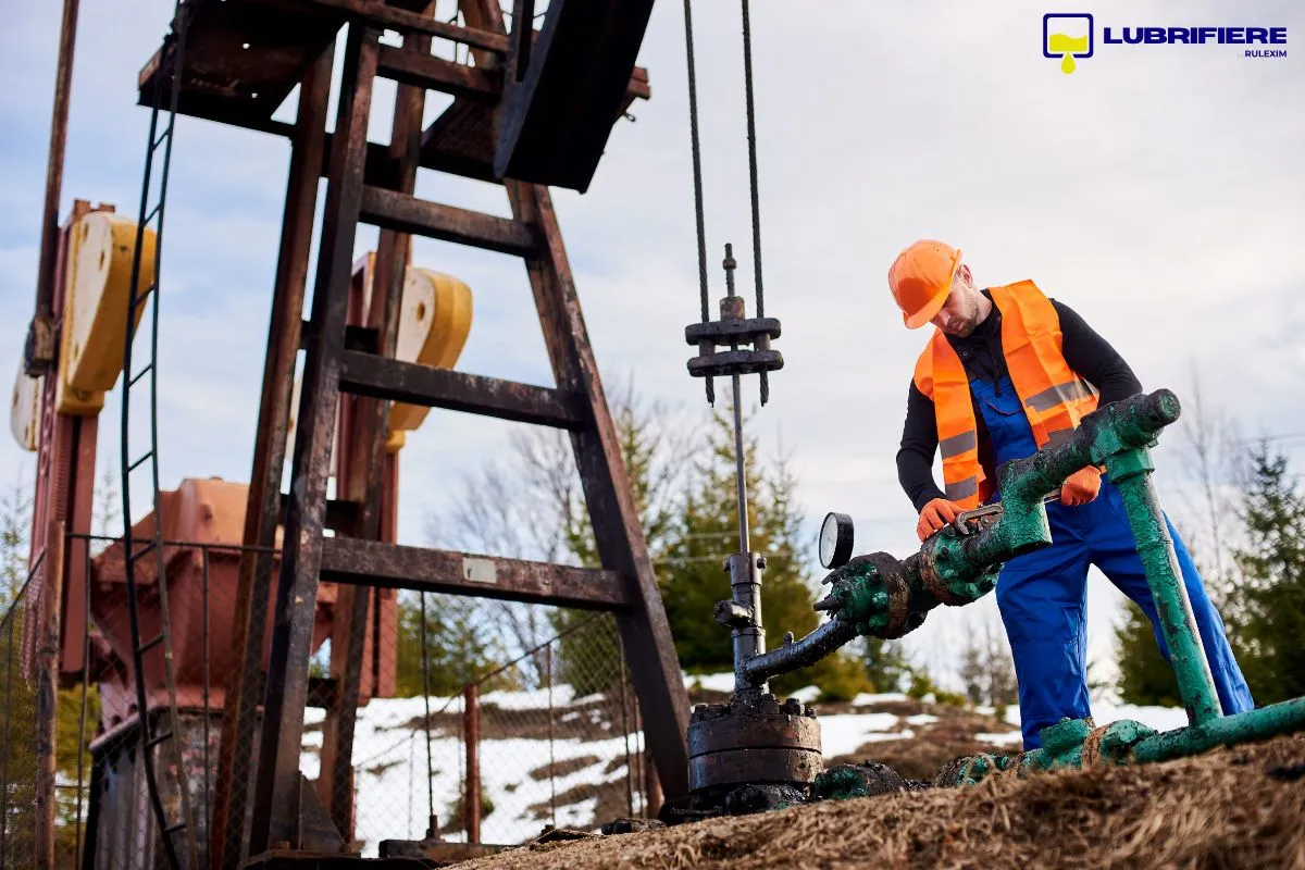 Barbat care lucreaza la o masinarie